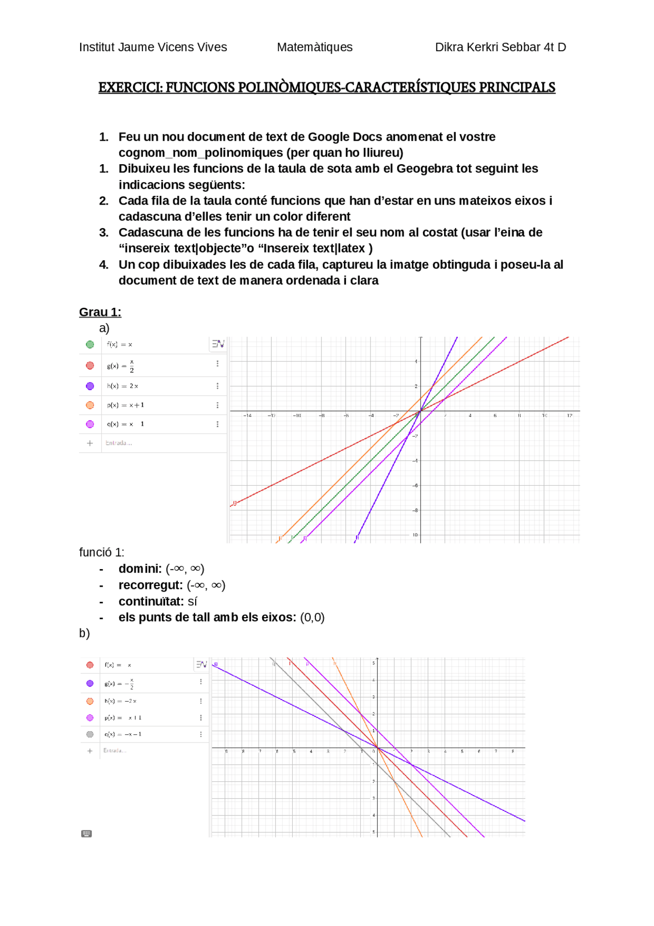 REPRESENTACIÓN DE FUNCIONES EN EL GEOGEBRA | Ejercicios de Matemáticas ...
