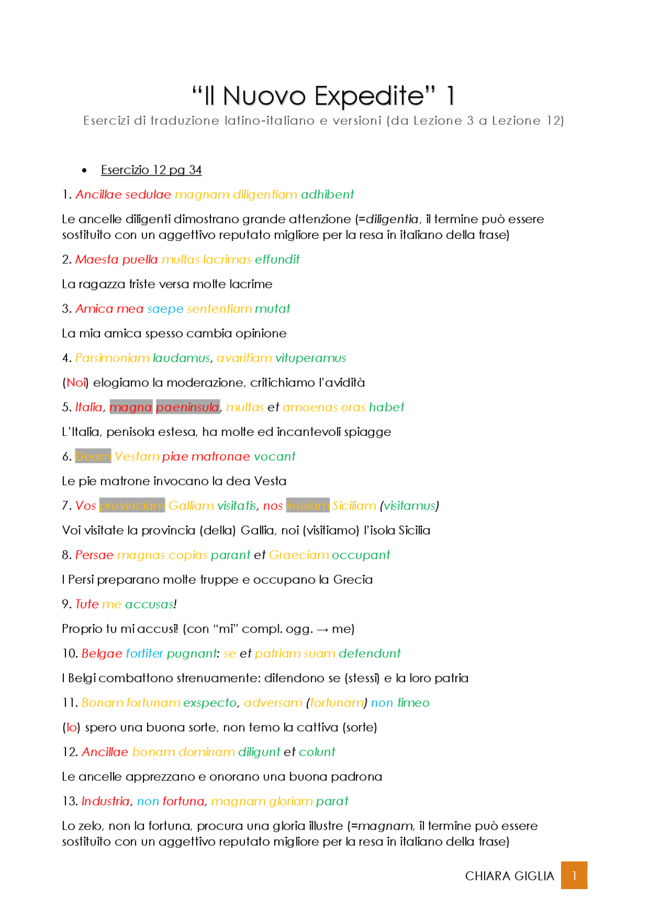 Expedite Note3 Il Nuove Expedite 1 - Da Lezione 3 a Lezione 12 - Esercizi svolti di ...