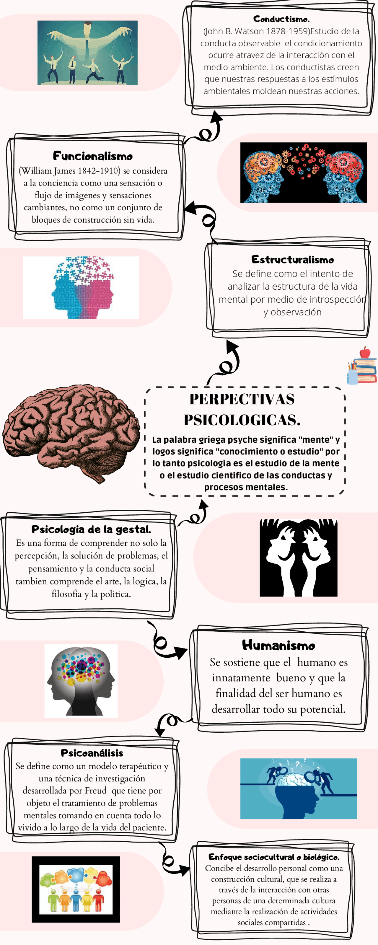 Perspectivas psicológicas en el ser humano. | Esquemas y mapas ...