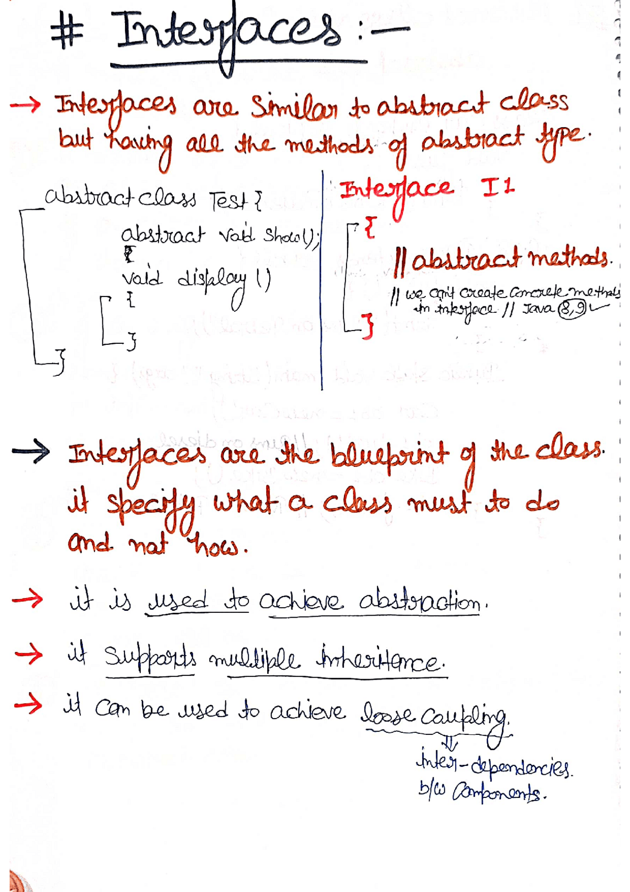 Java programming hand written notes | Study notes Java Programming ...