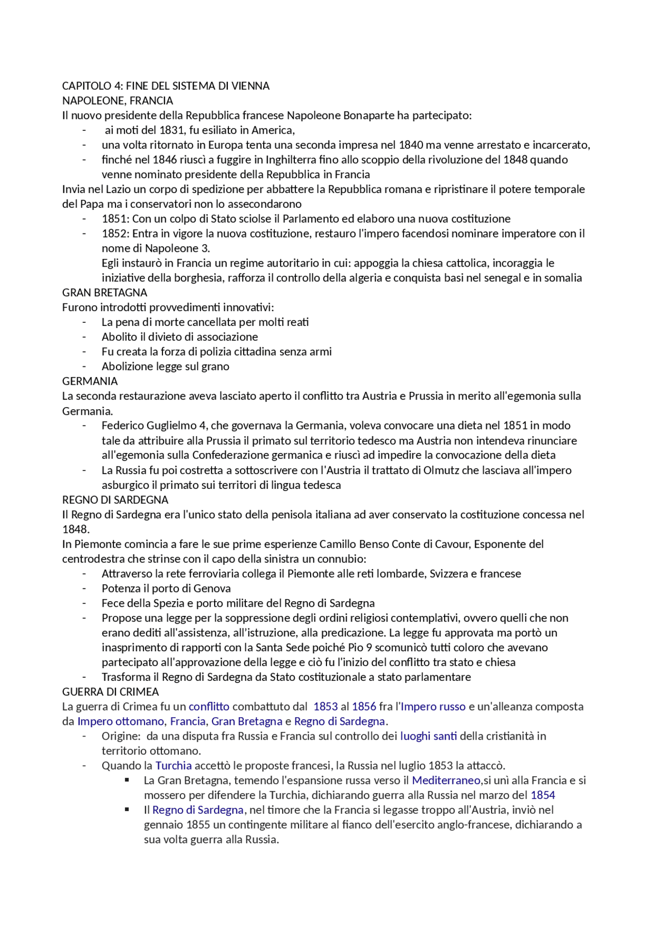 Storia Contemporanea, Alfredo Canavero Dispense di Storia