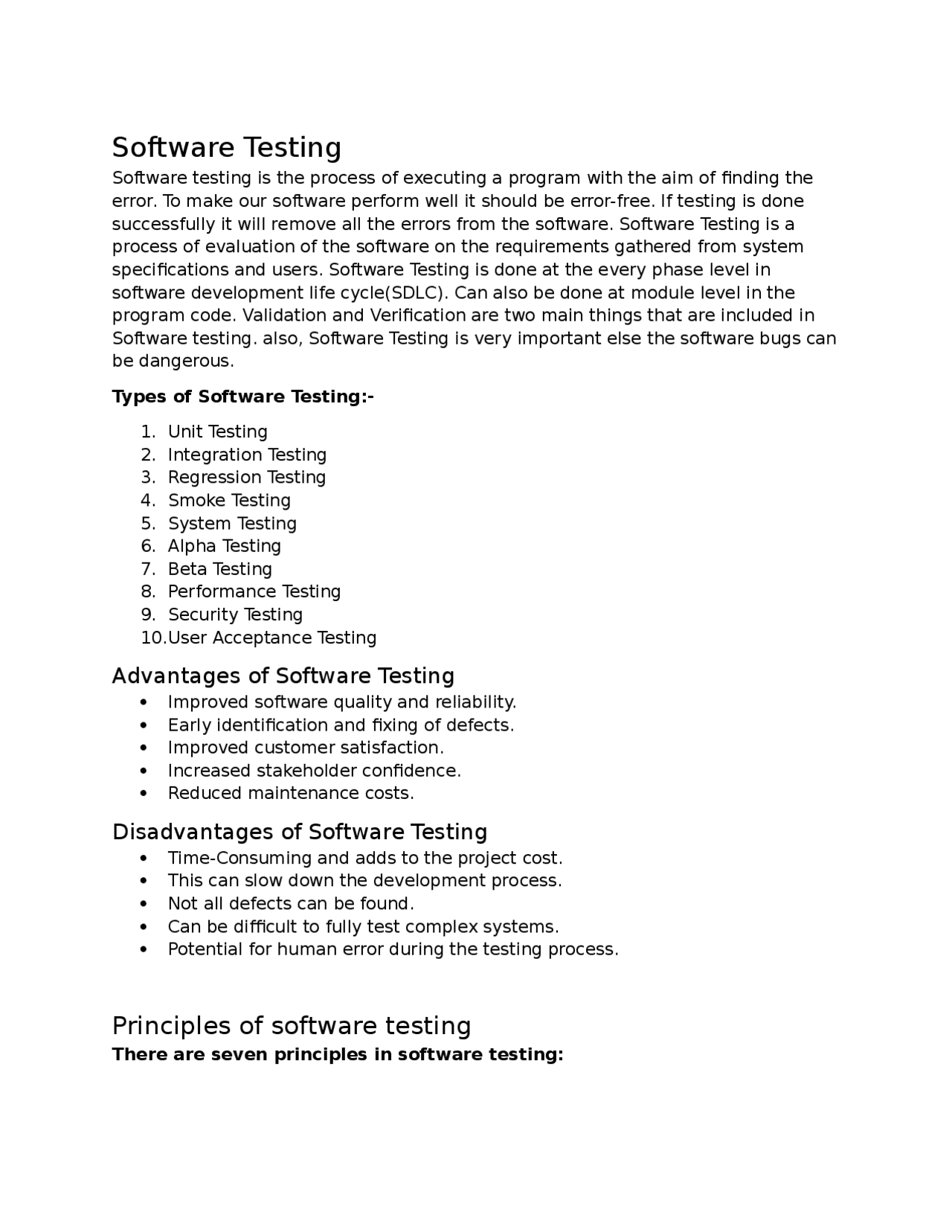 The software testing | Summaries Introduction to Software Engineering ...