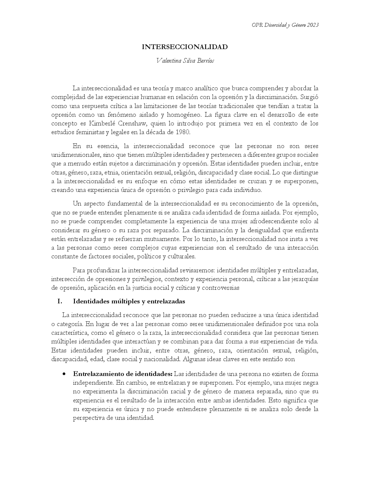G nero Y Diversidad Interseccionalidad Apuntes De Sociolog a De