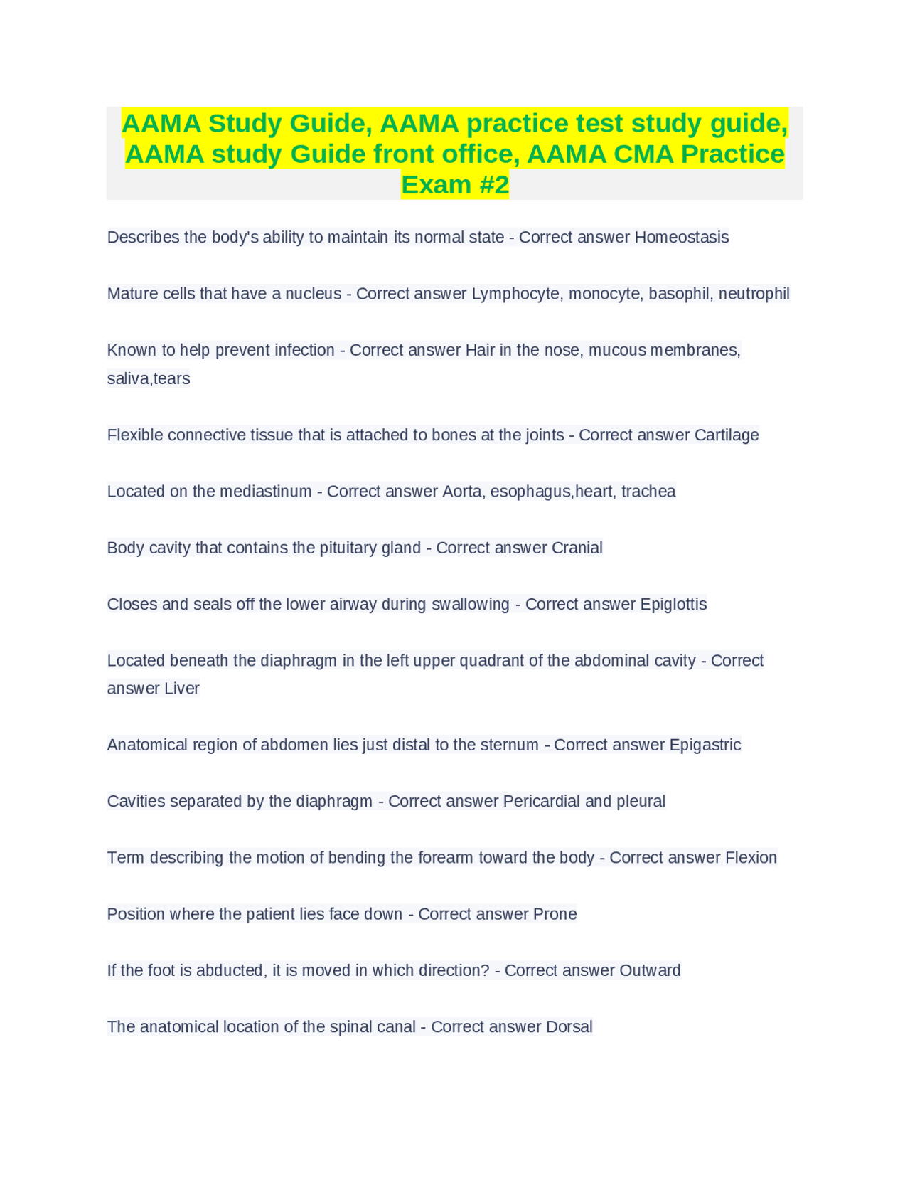 AAMA Study Guide, AAMA practice test study guide, AAMA study Guide