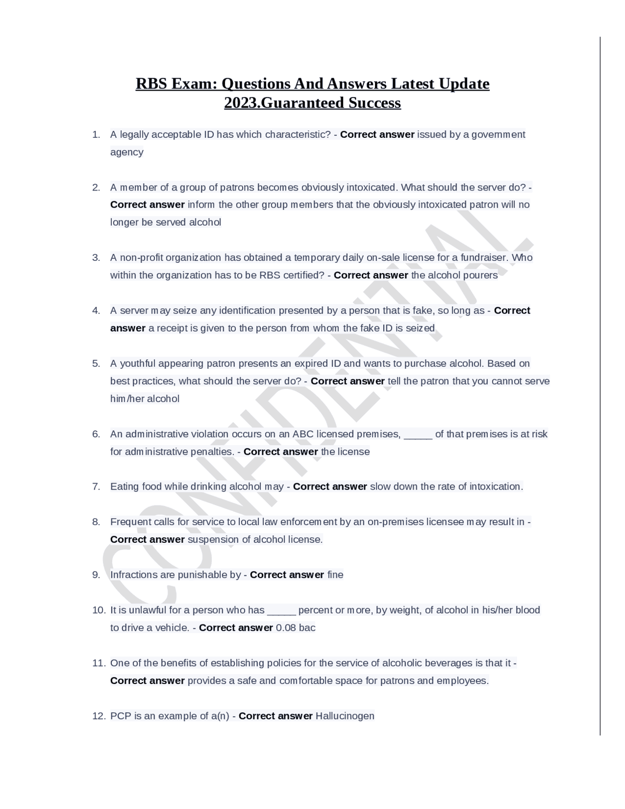 RBS Exam: Questions And Answers Latest Update 2023.Guaranteed Success ...