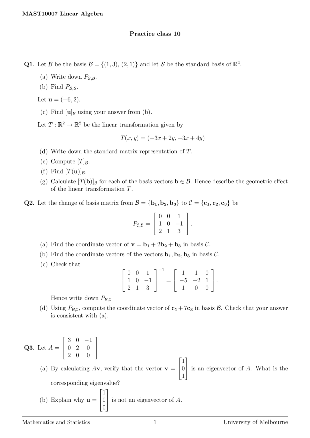 Mathematics 123 Mathematics 123 | Exercises Mathematics | Docsity