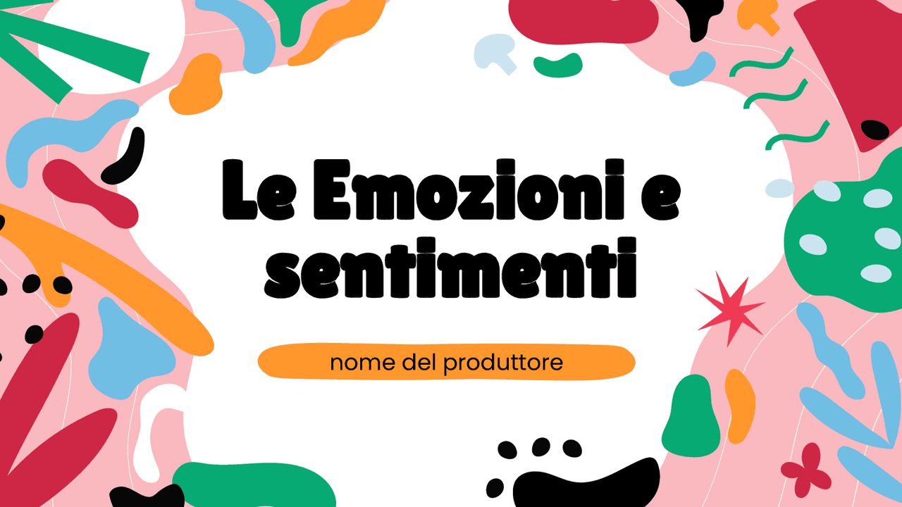 Tesina di 3 media sentimenti e le emozioni | Slide di Lingue e