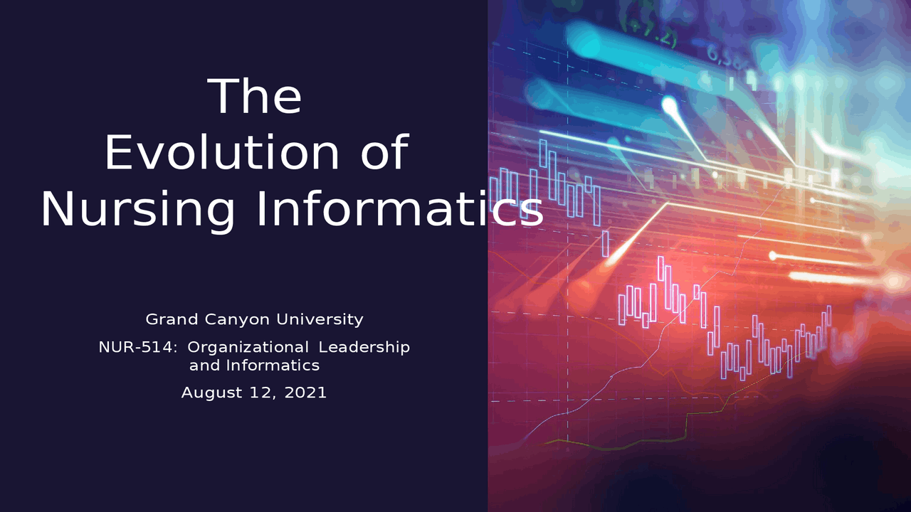 The Evolution of Nursing Informatics | Exams Nursing | Docsity
