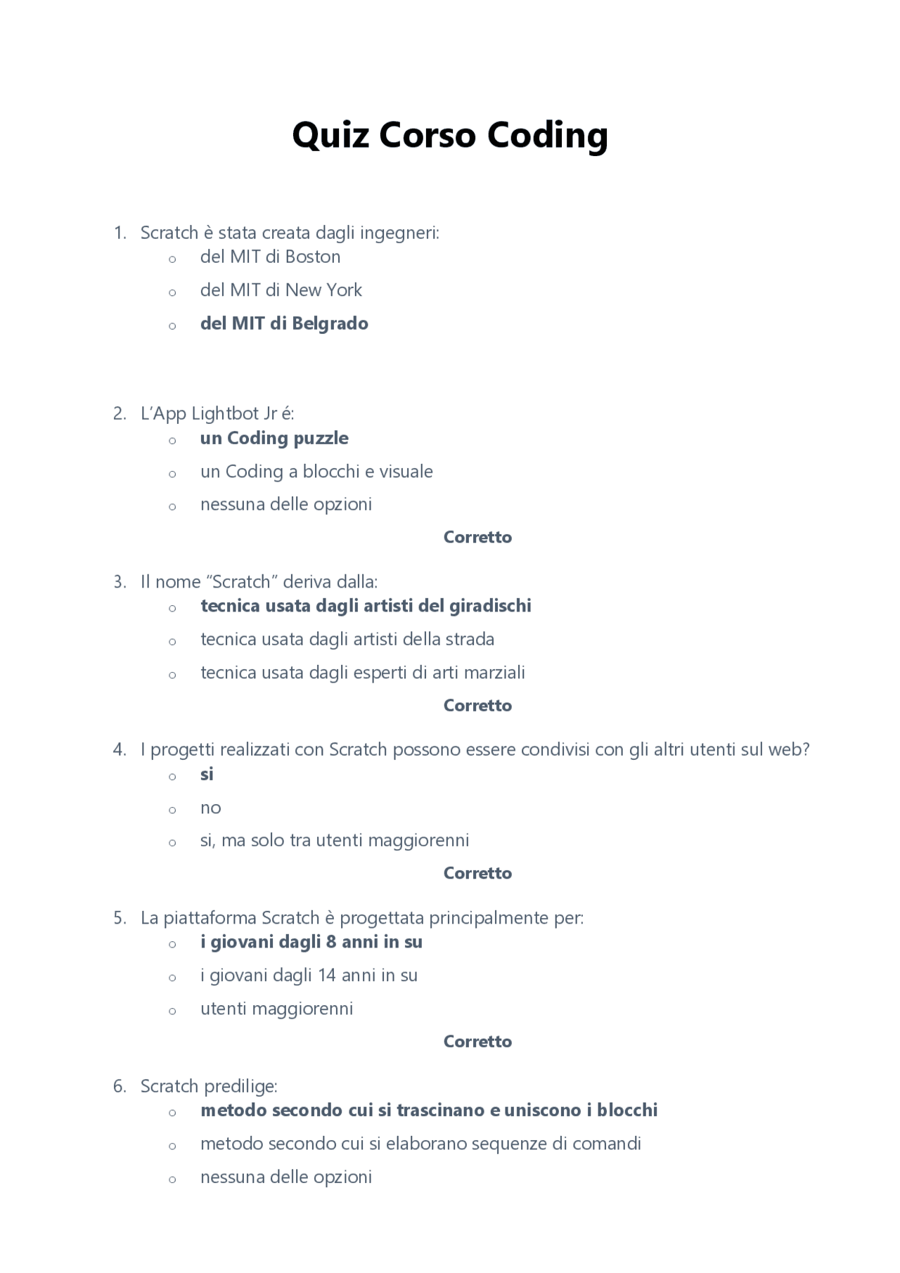 Quiz Coding Images Quiz Coding per la didattica | Prove d'esame di Didattica generale e ...