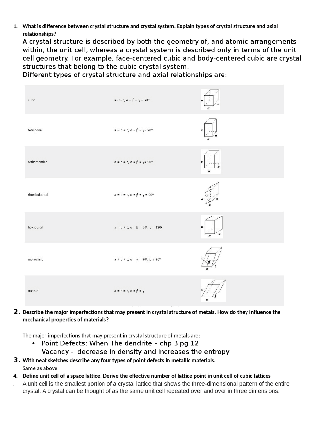 Materials Assignment Material science assignment | Assignments Materials science | Docsity