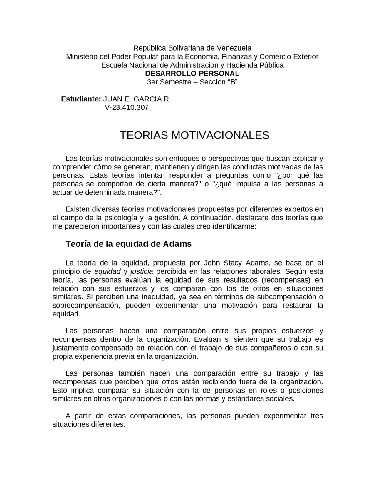 Teorías de la motivación humana y comportamientos que influyen el ...