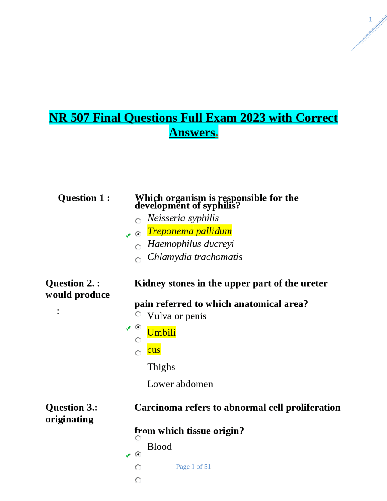 Nr 507 Final Questions Full Exam 2023 With Correct Answers Exams Nursing Docsity Nr 507 Final Questions Full Exam 2023 With Correct Answers Exams Nursing Docsity