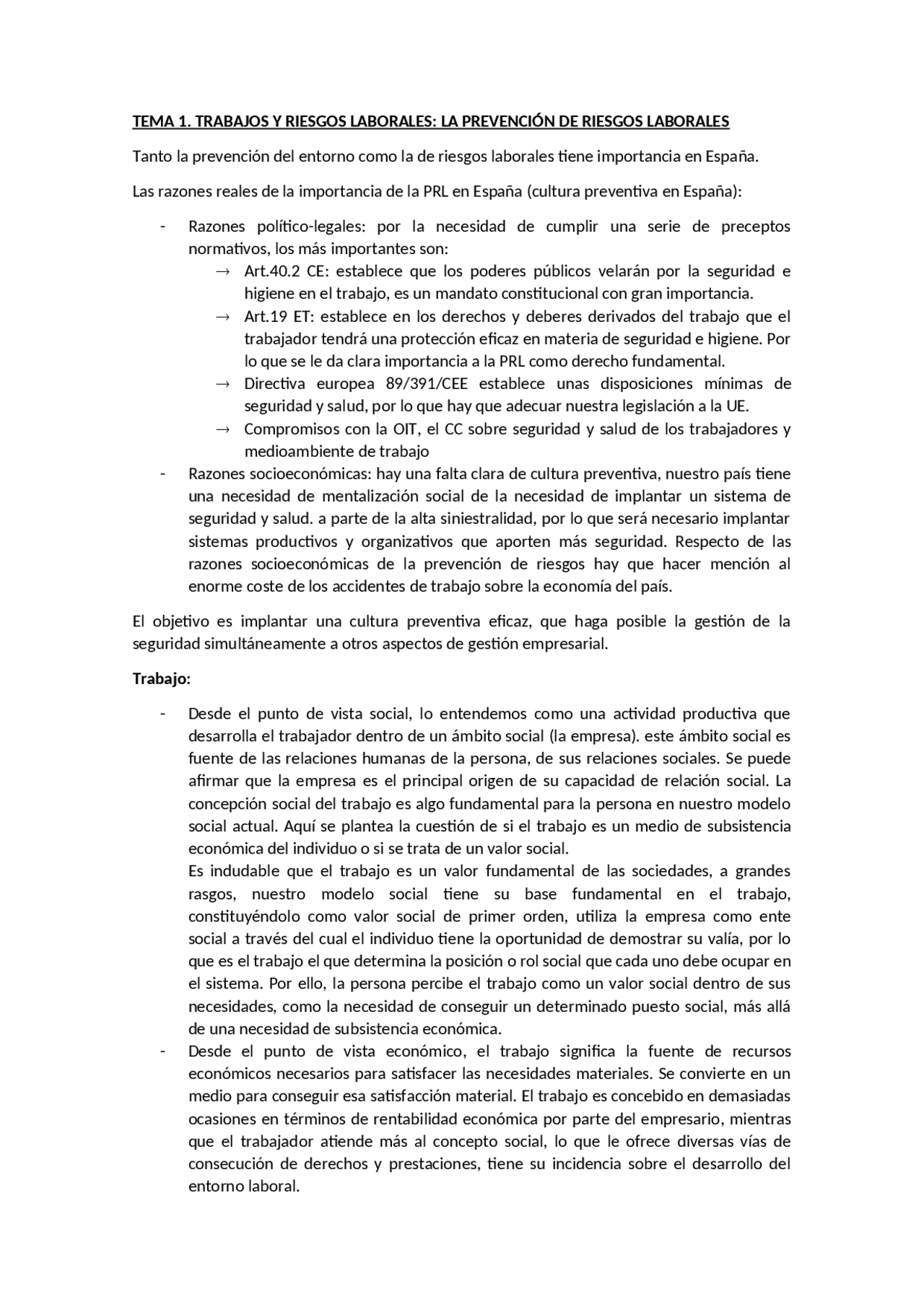 Derecho de la Seguridad y Salud en el Trabajo | Apuntes de Derecho ...