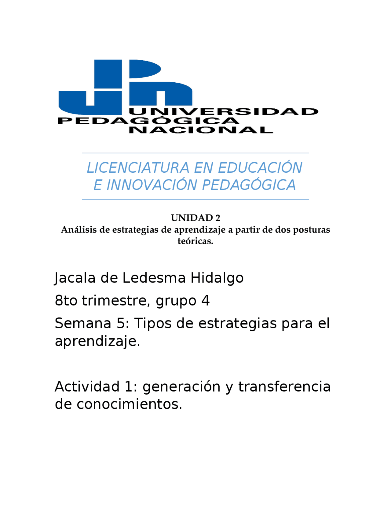 Trabajo de generaciones semana 2 upn | Esquemas y mapas conceptuales de ...