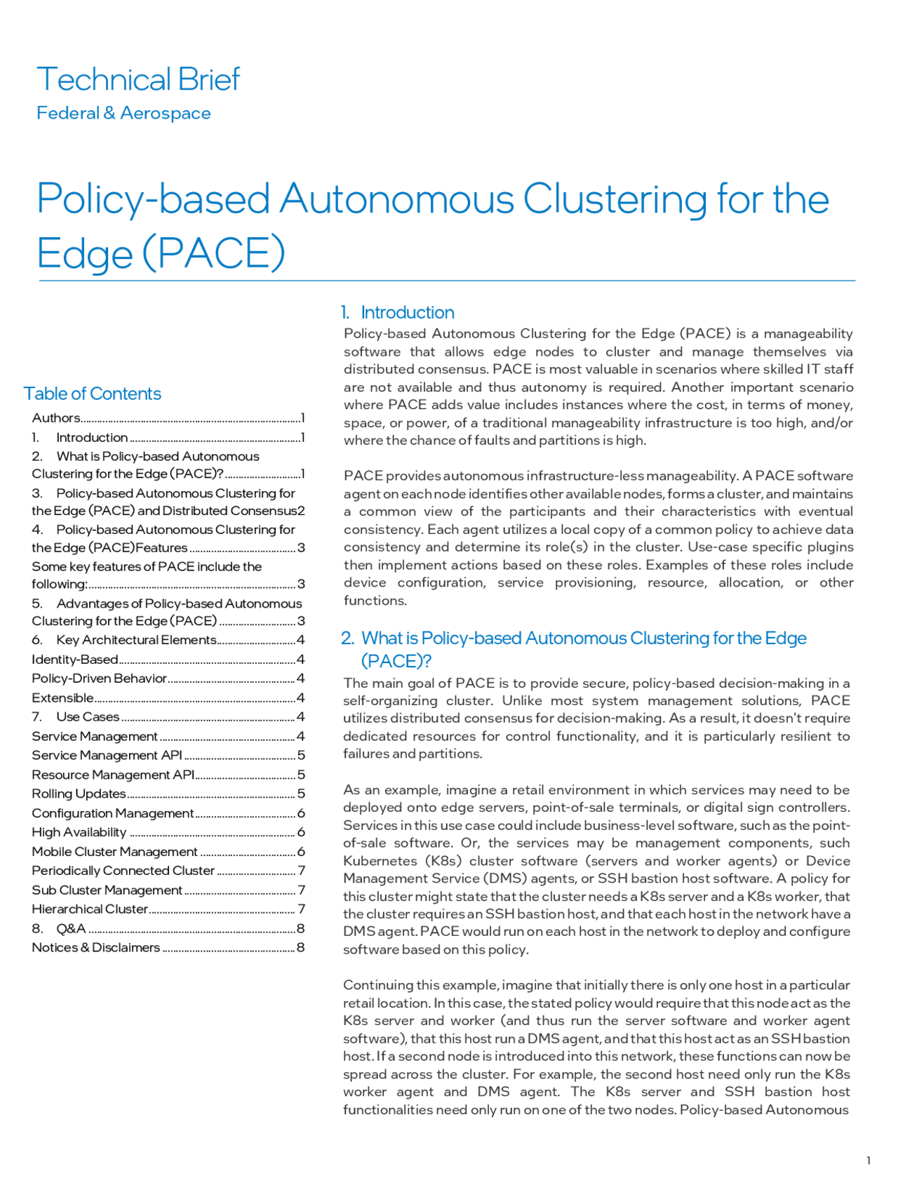 Pace Issue System.pdf Policy-based Autonomous Clustering for the Edge (PACE) | Study Guides ...
