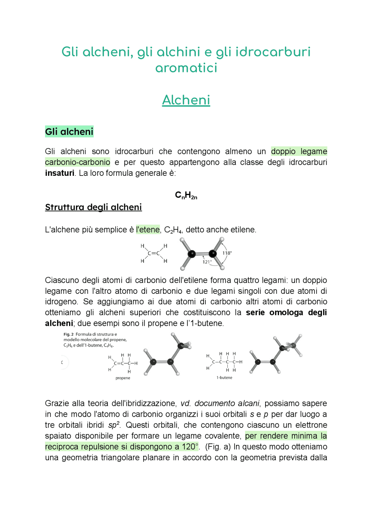 Alcheni, alchini, alcani Appunti di Scienze della Terra Docsity
