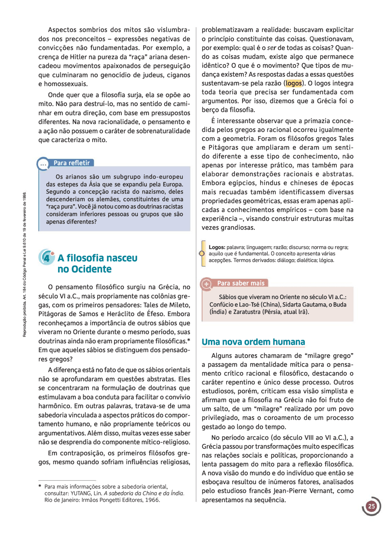 Introdução À Filosofia - 1° Ano do Ensino médio | Notas de aula ...