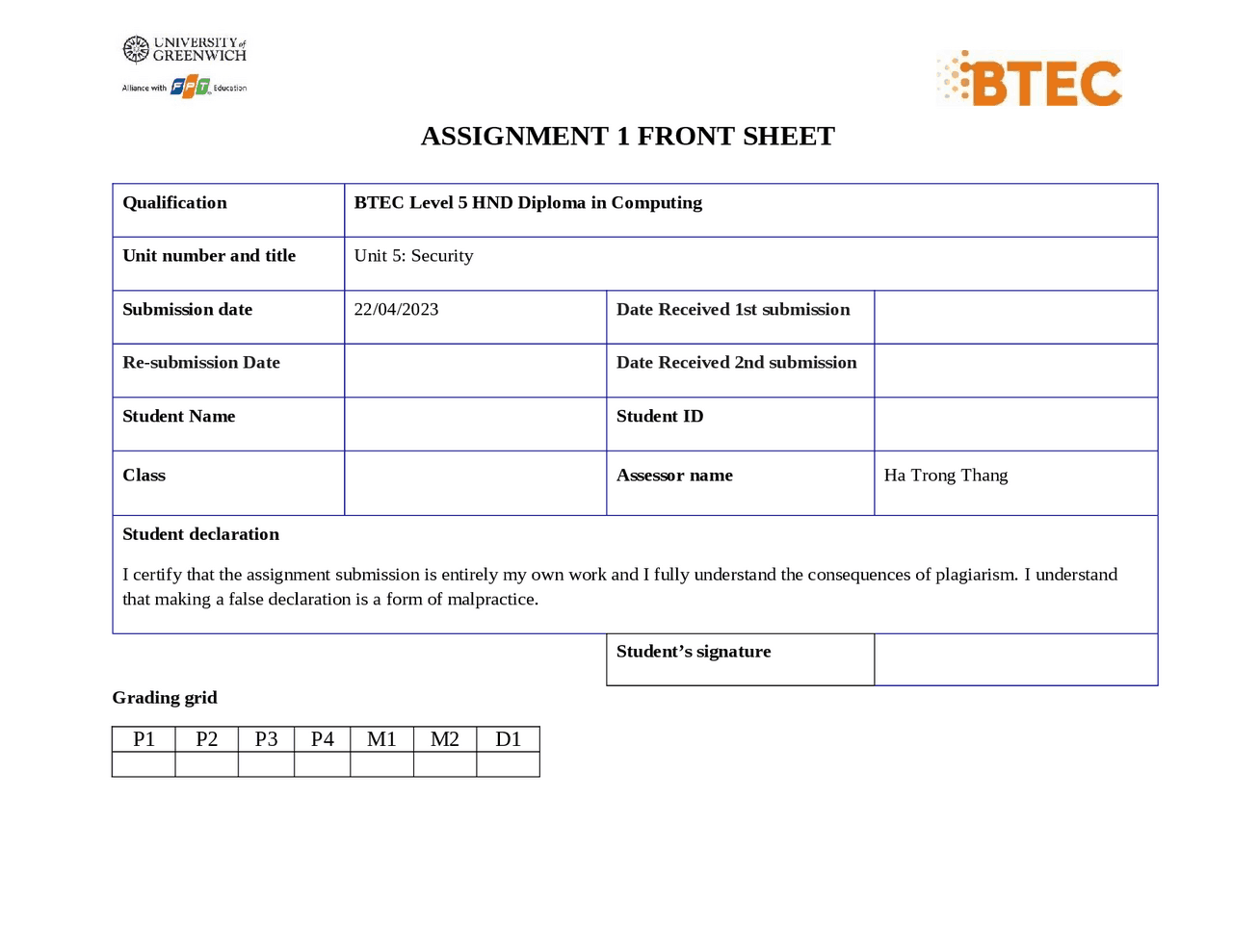 1623-Security-Assignment 1 | Assignments Security Analysis | Docsity