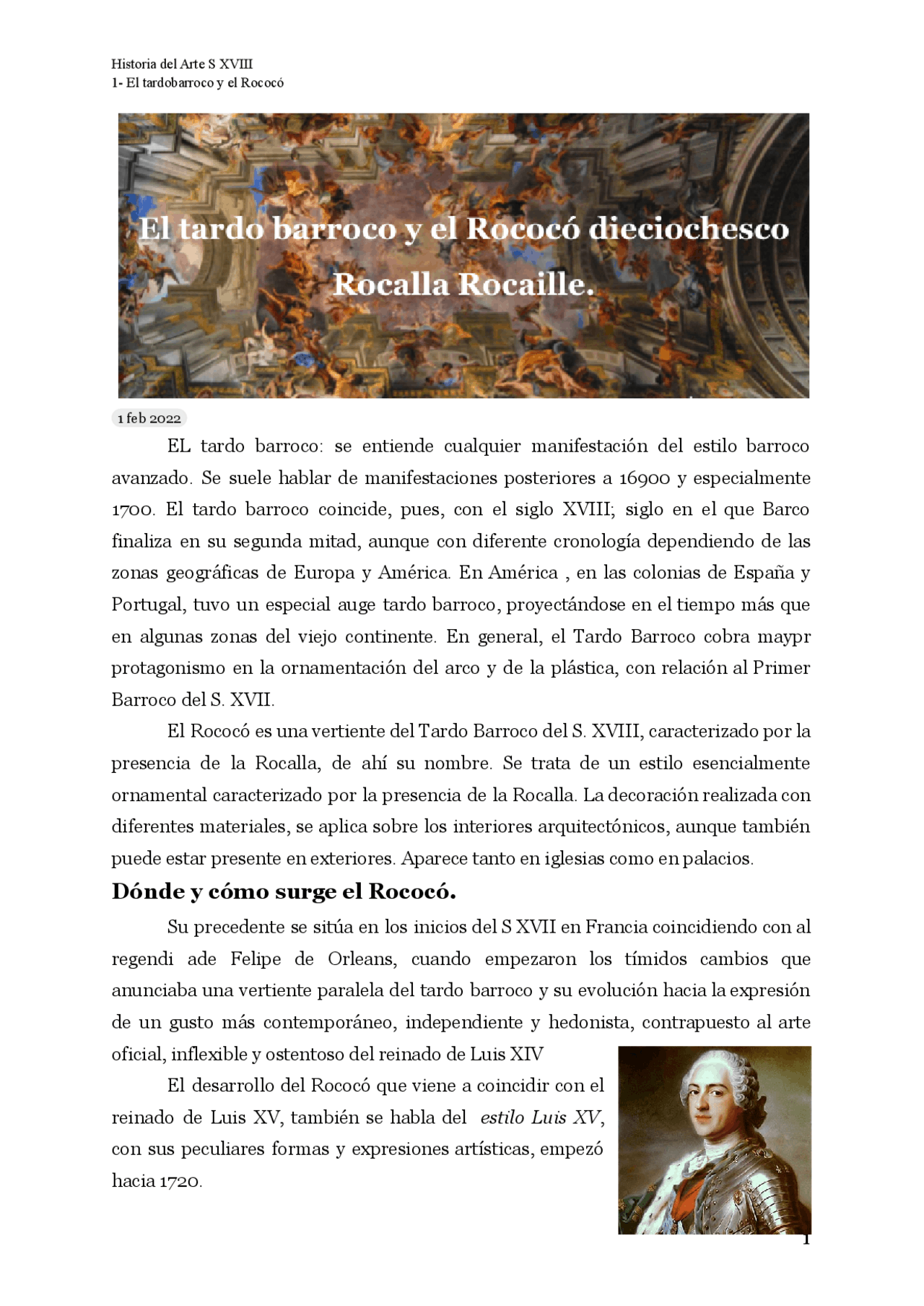 Tema 1 De Historia Del Arte Del Siglo Xviii Apuntes De Historia Del