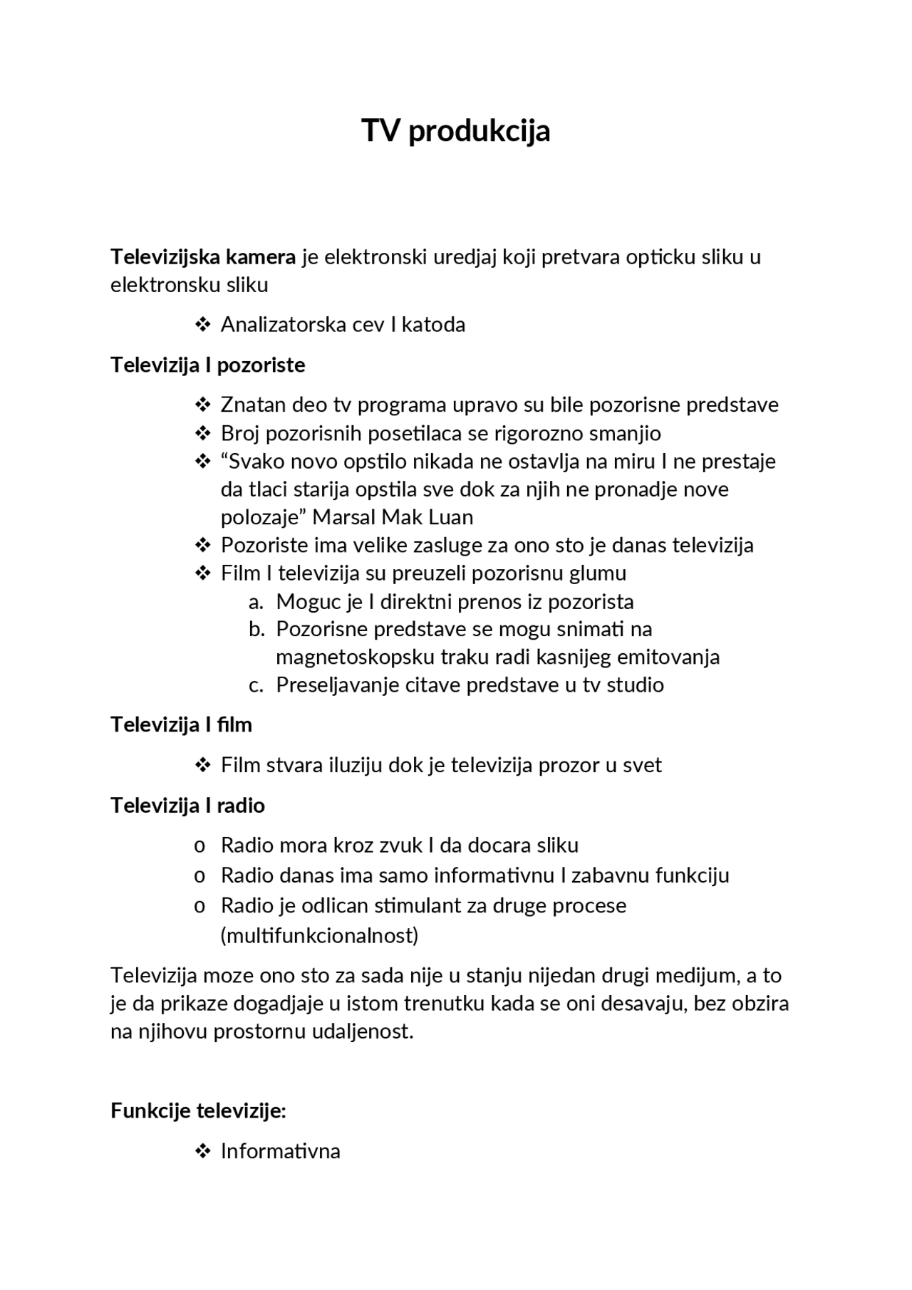 Television Production Scripts TV production script | Summaries Art | Docsity