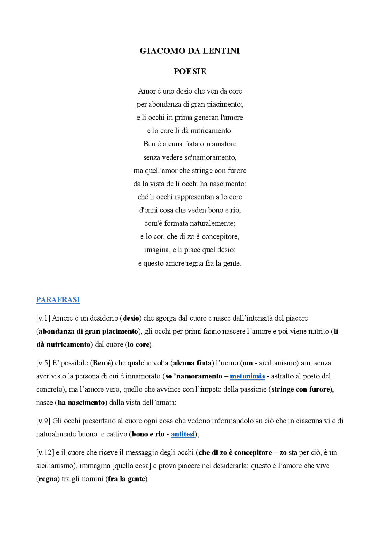 o cameretta che già fosti un porto parafrasi