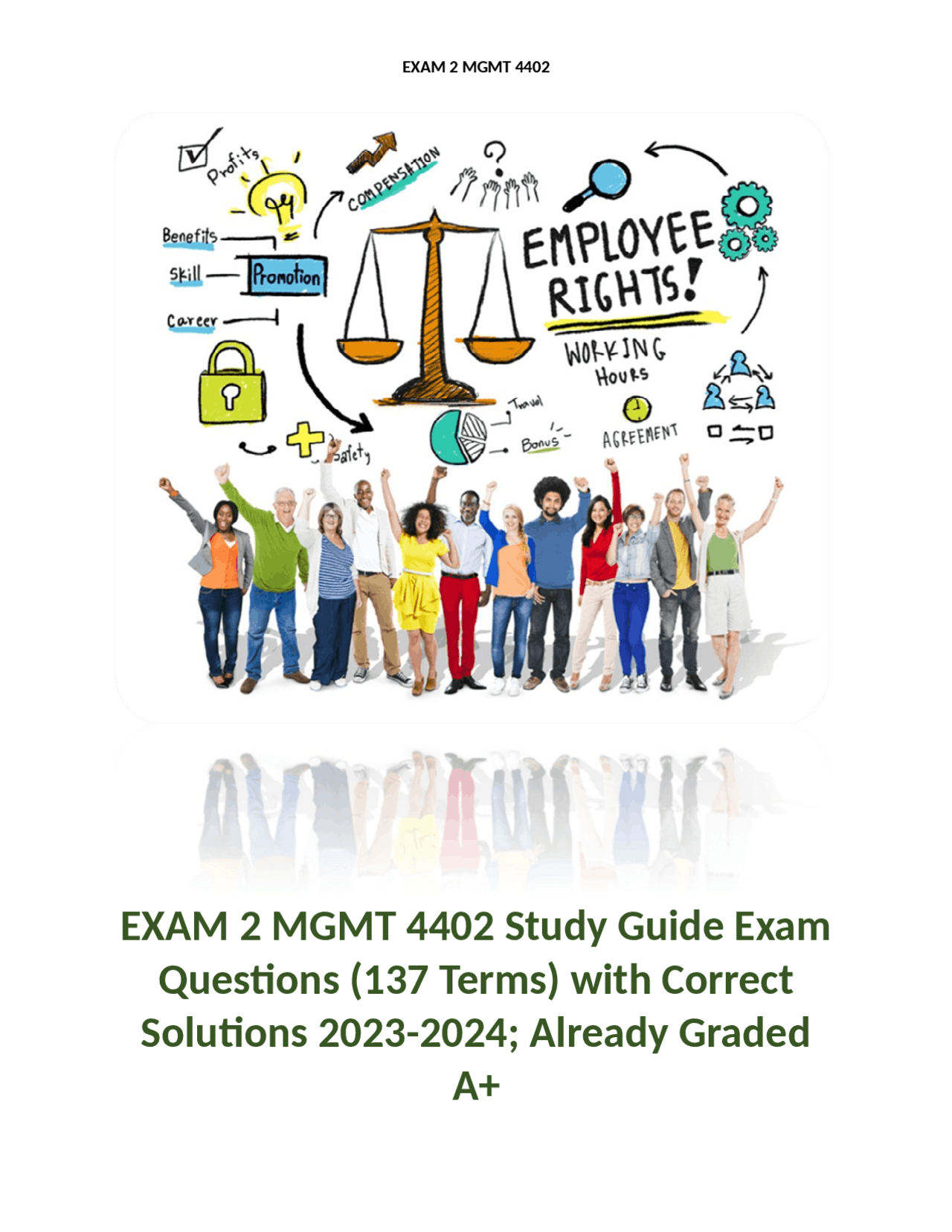 EXAM 2 MGMT 4402 Study Guide Exam Questions | Exams Nursing | Docsity