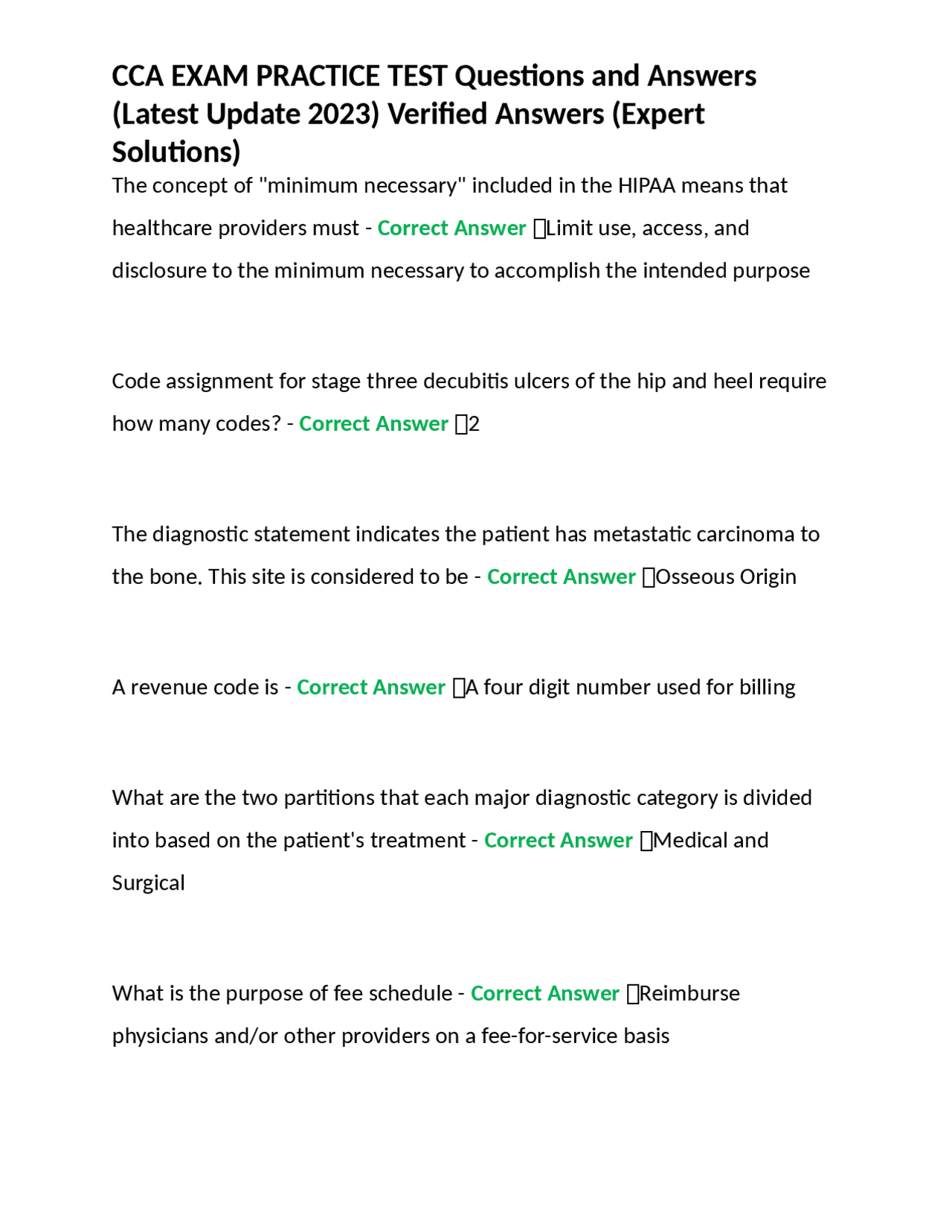 CCA EXAM PRACTICE TEST Questions And Answers Latest Update 2023 cca-exam-practice-test-questions-and-answers-latest-update-2023