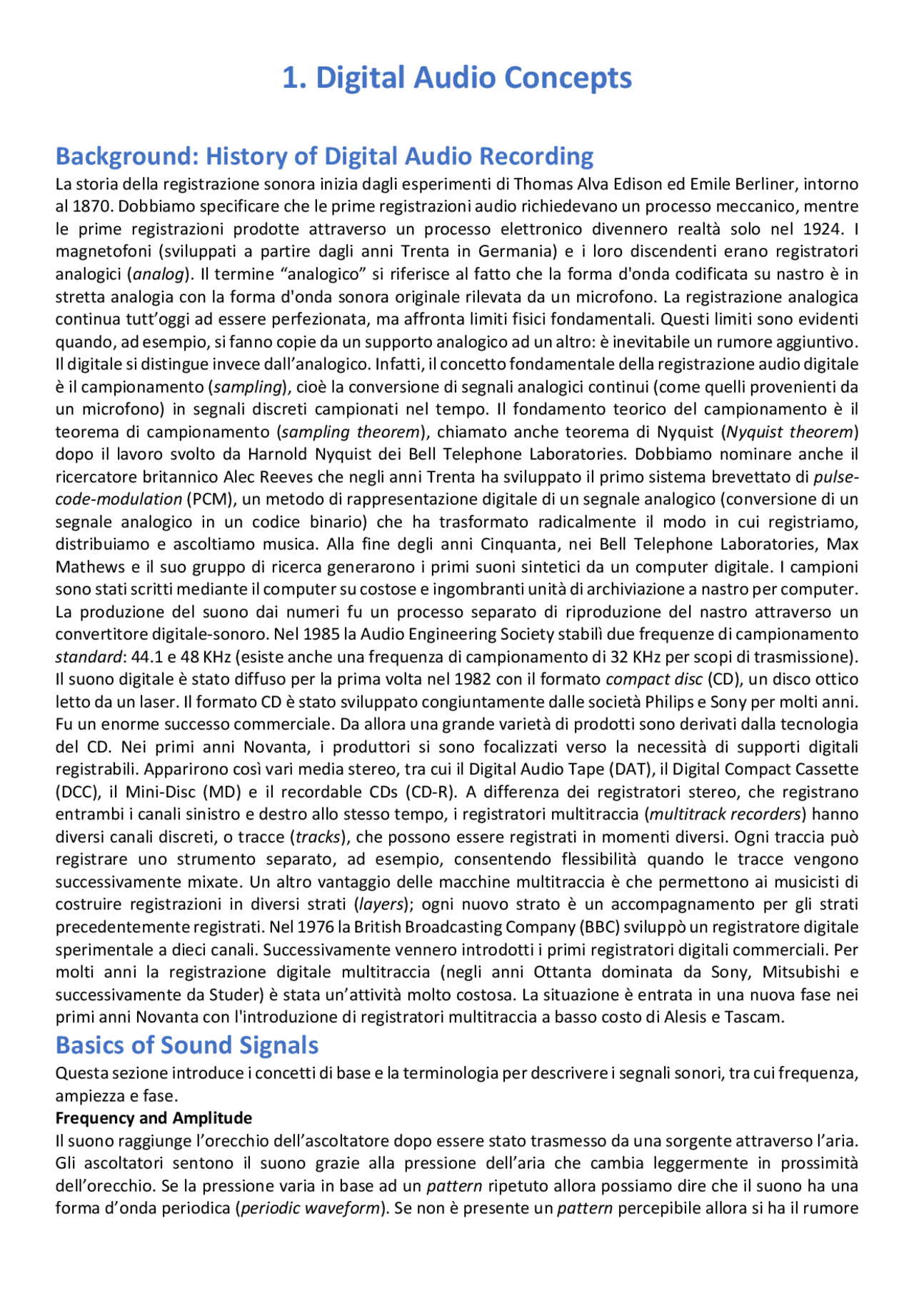 Traduzione del libro "The Computer Music Tutorial" di Curtis Roads