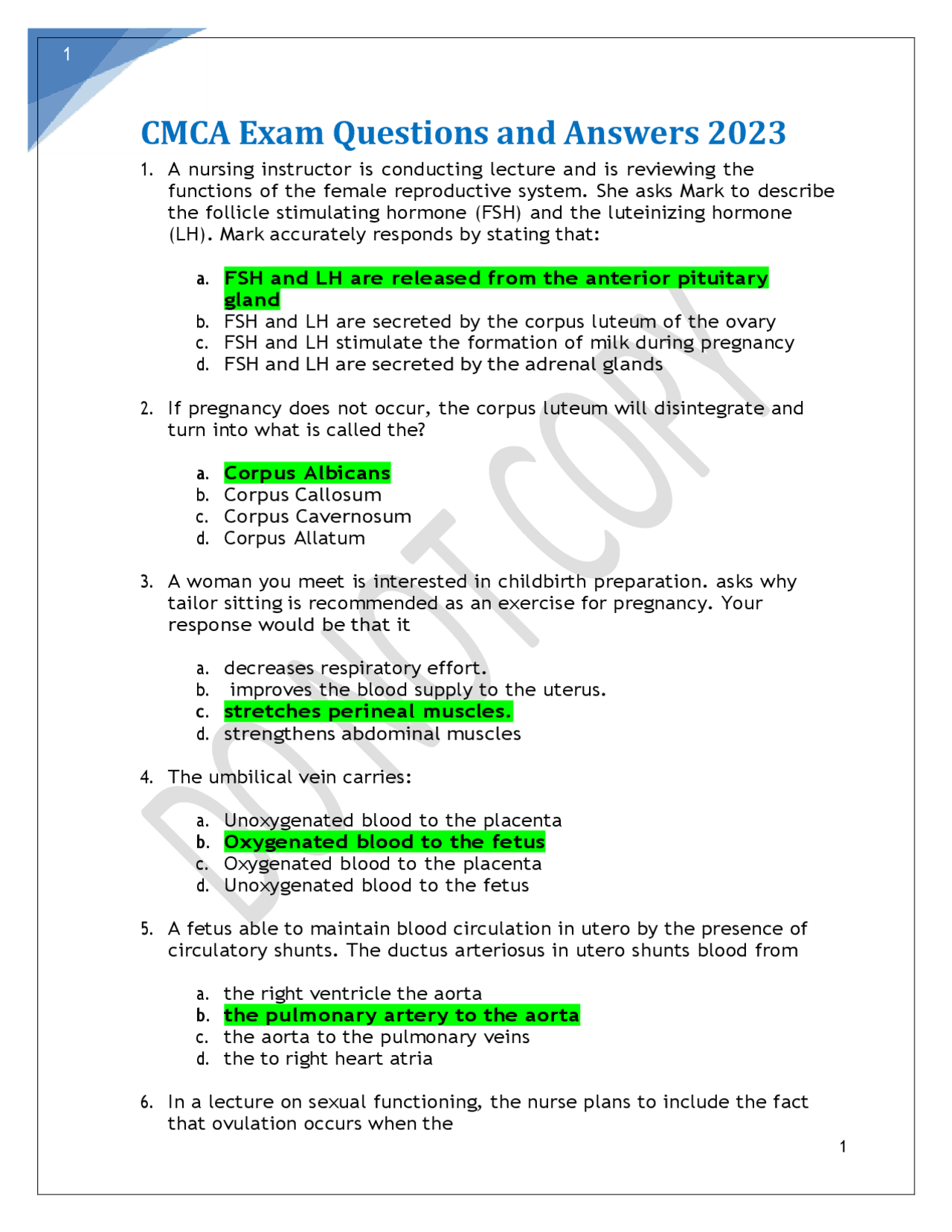 cmca exam