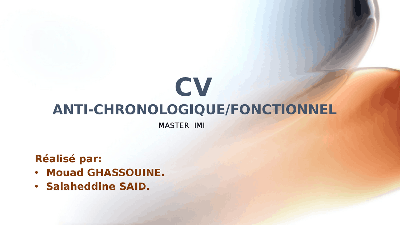 un exposé sur la création du curriculum vitae , avec ses propres régles . Schémas