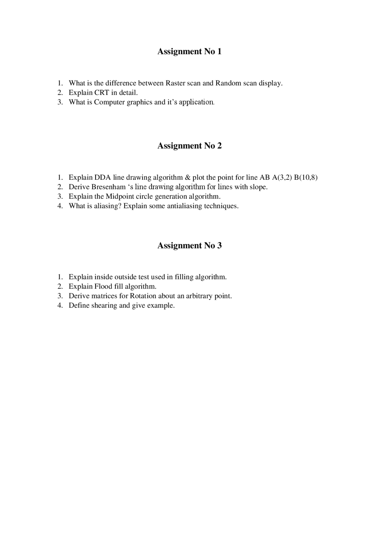 Computer Graphics Notes Study Notes Computer Graphics Docsity Computer Graphics Notes Study Notes Computer Graphics Docsity