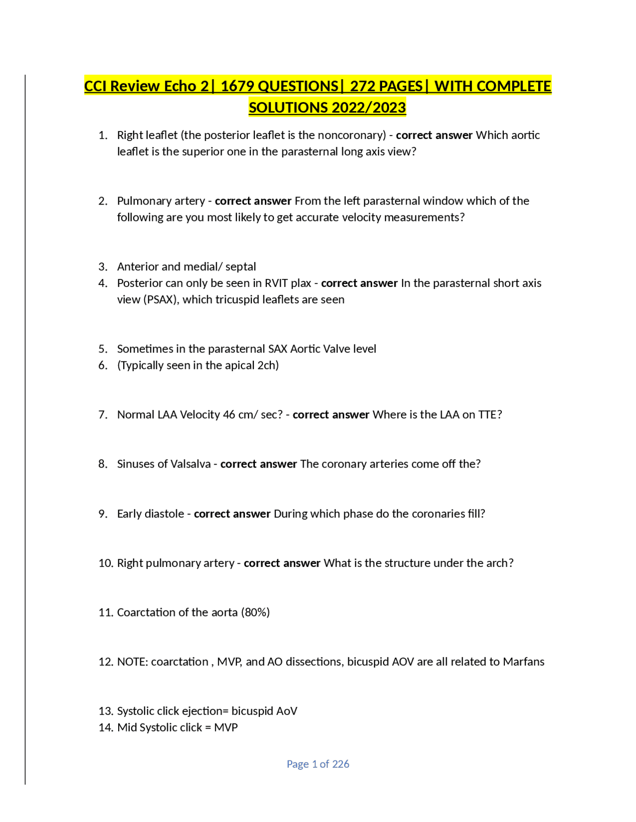 Cci_review_echo_2_1679_questions Exams Linguistics Docsity