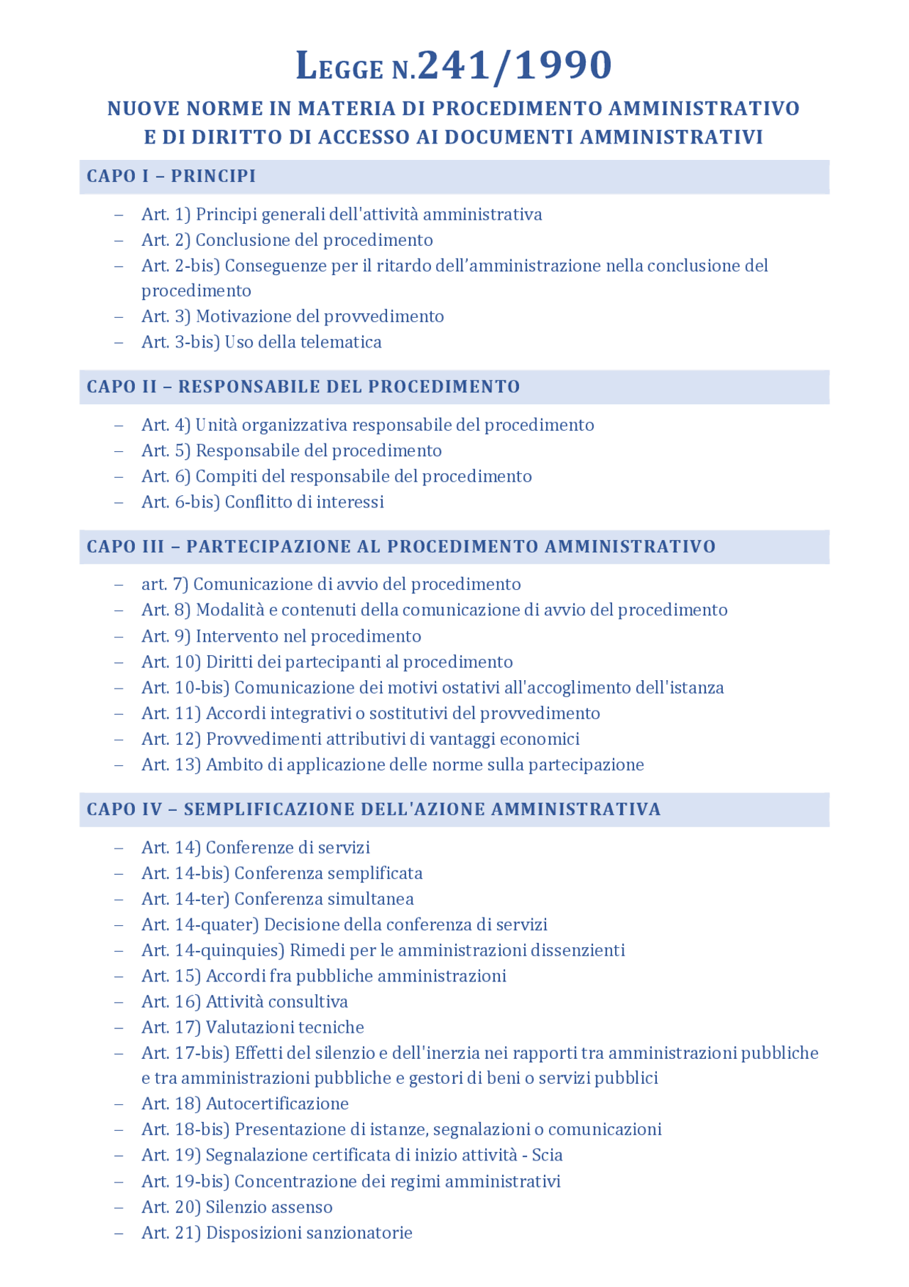Legge 241 90 INDICE Schemi E Mappe Concettuali Di Diritto legge-241-90-indice-schemi-e-mappe-concettuali-di-diritto