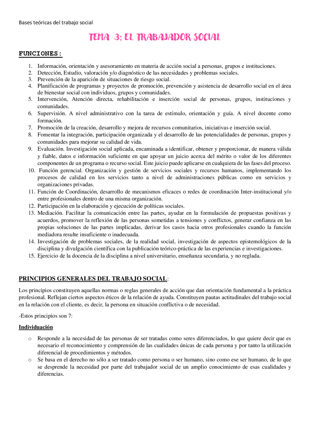apuntes tema 3 bases teóricas del trabajo social | Apuntes de Trabajo ...