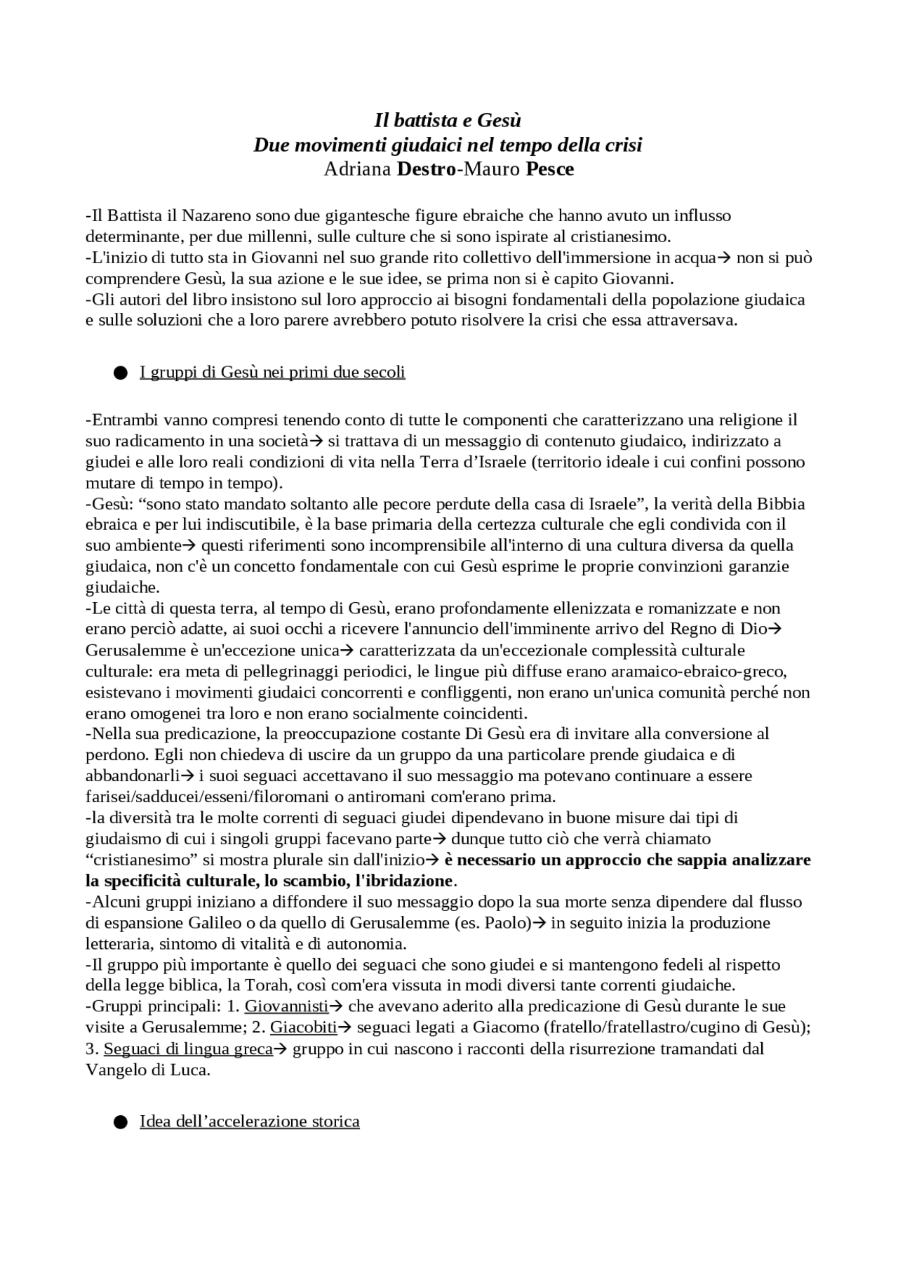 Riassunto Riassunto Riassunto Sintesi del corso di Storia Docsity