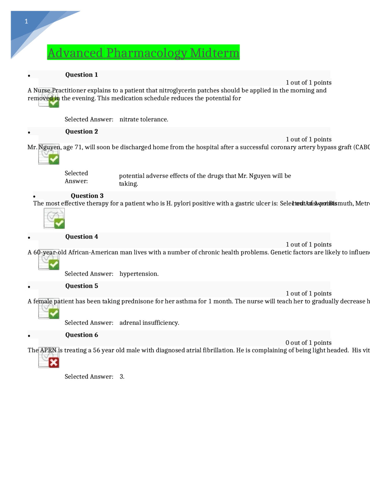Advanced_pharmacology_midterm_sample_3_study_guide_docx Exams Pharmacology Docsity