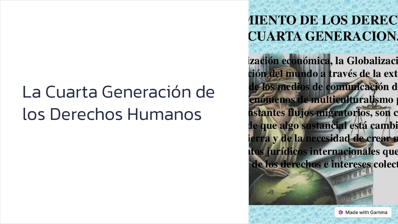 la cuarta generacion de los derechos humanos | Apuntes de Lengua y
