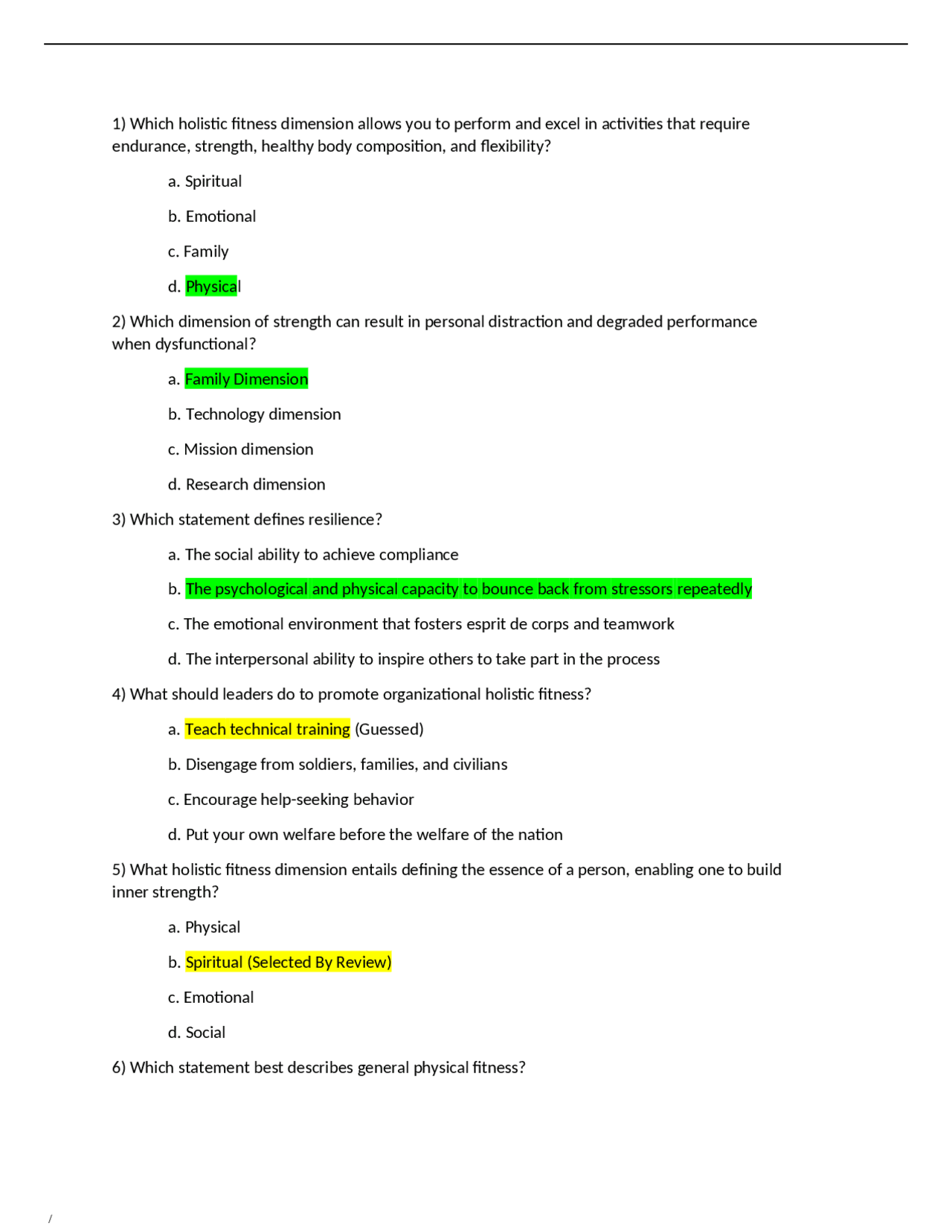 AMSC Intermediate Course - I309b Pre-Test 90% (University of Alabama ...