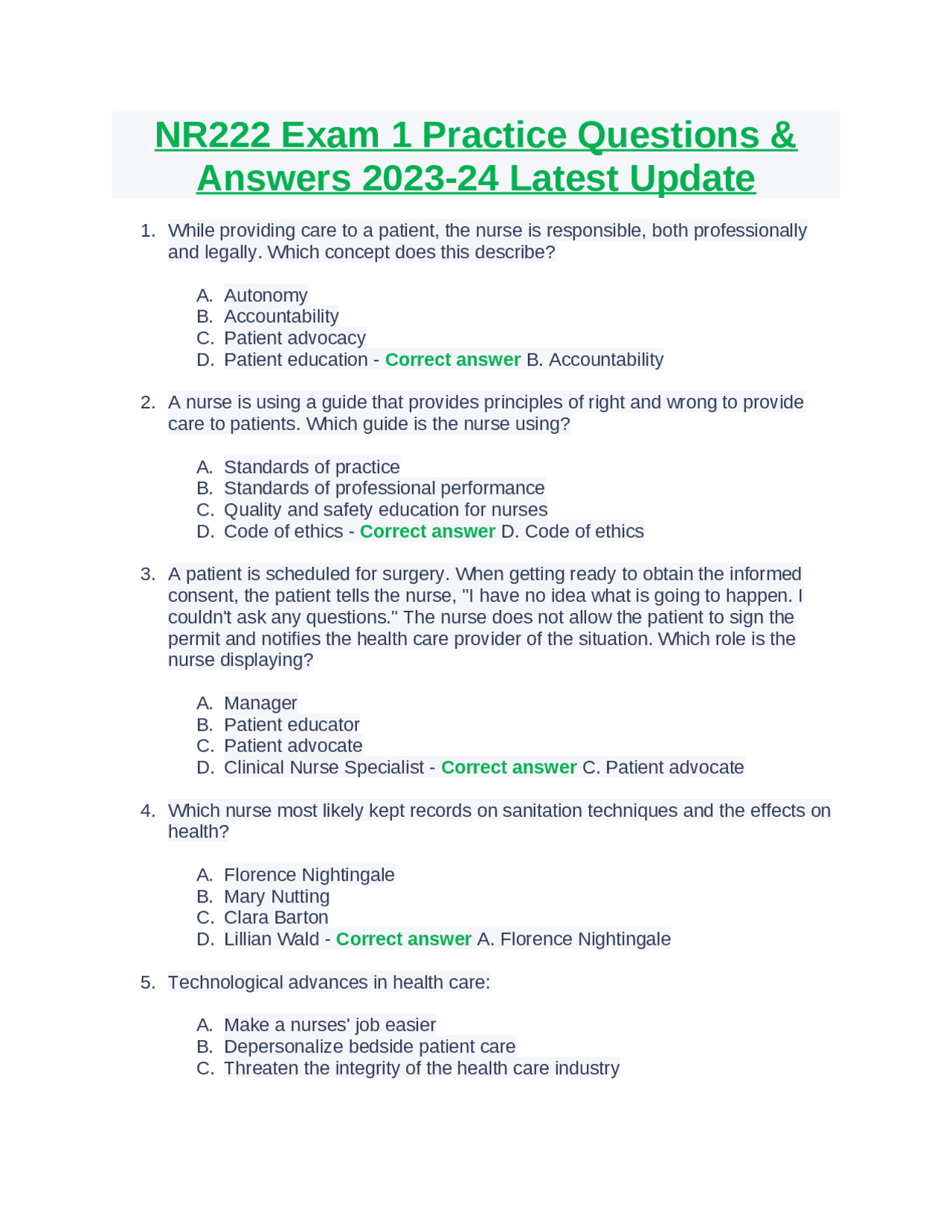 Nr222 Exam 1 Practice Questions Answers 2023 24 Latest Update Exams Laboratory Practices And Nr222 Exam 1 Practice Questions Answers 2023 24 Latest Update Exams Laboratory Practices And