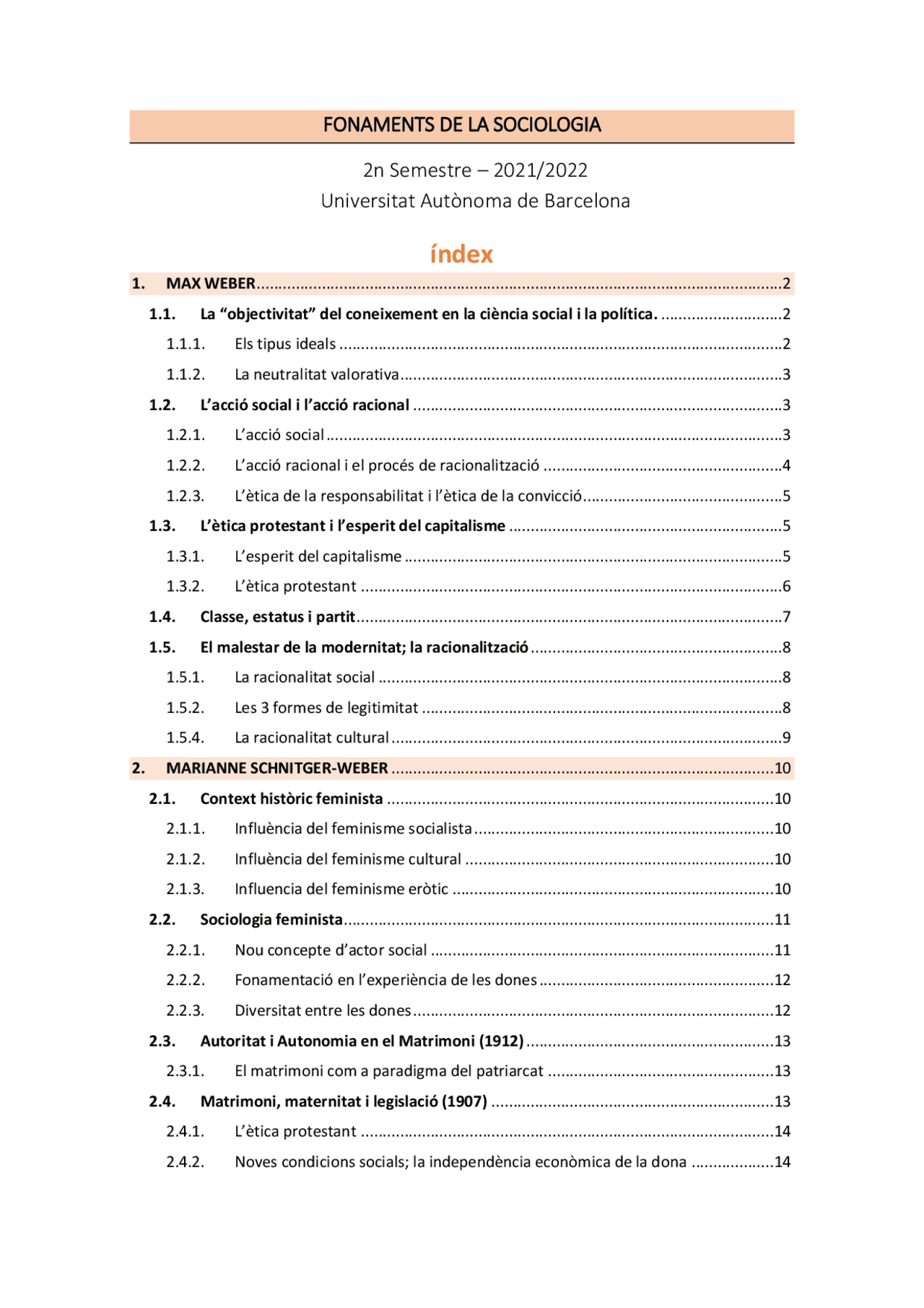 Apunts 2n SEMESTRE Fonaments de la Sociologia | Apuntes de Sociología ...
