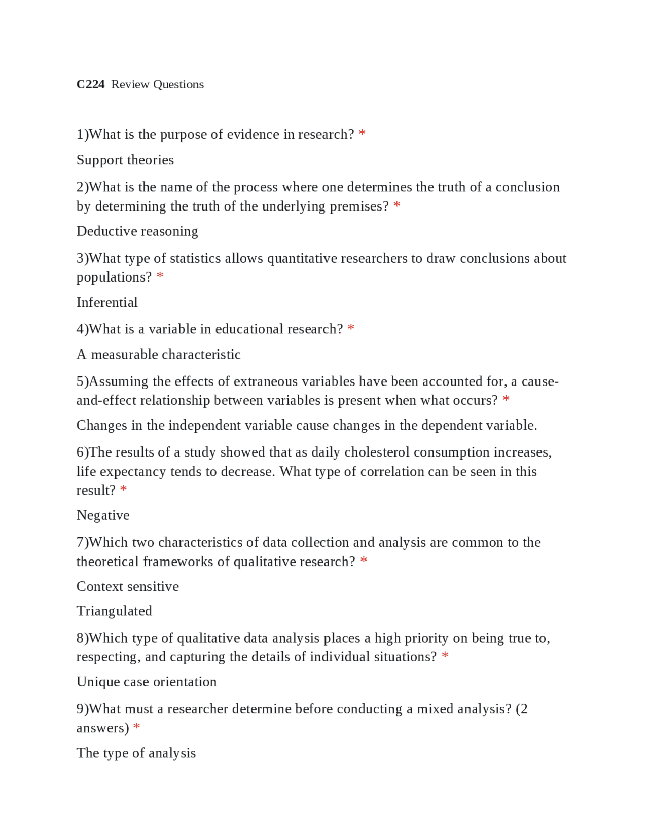 Review Question Study Review Questions for Educational Research | Thesis Business Accounting ...