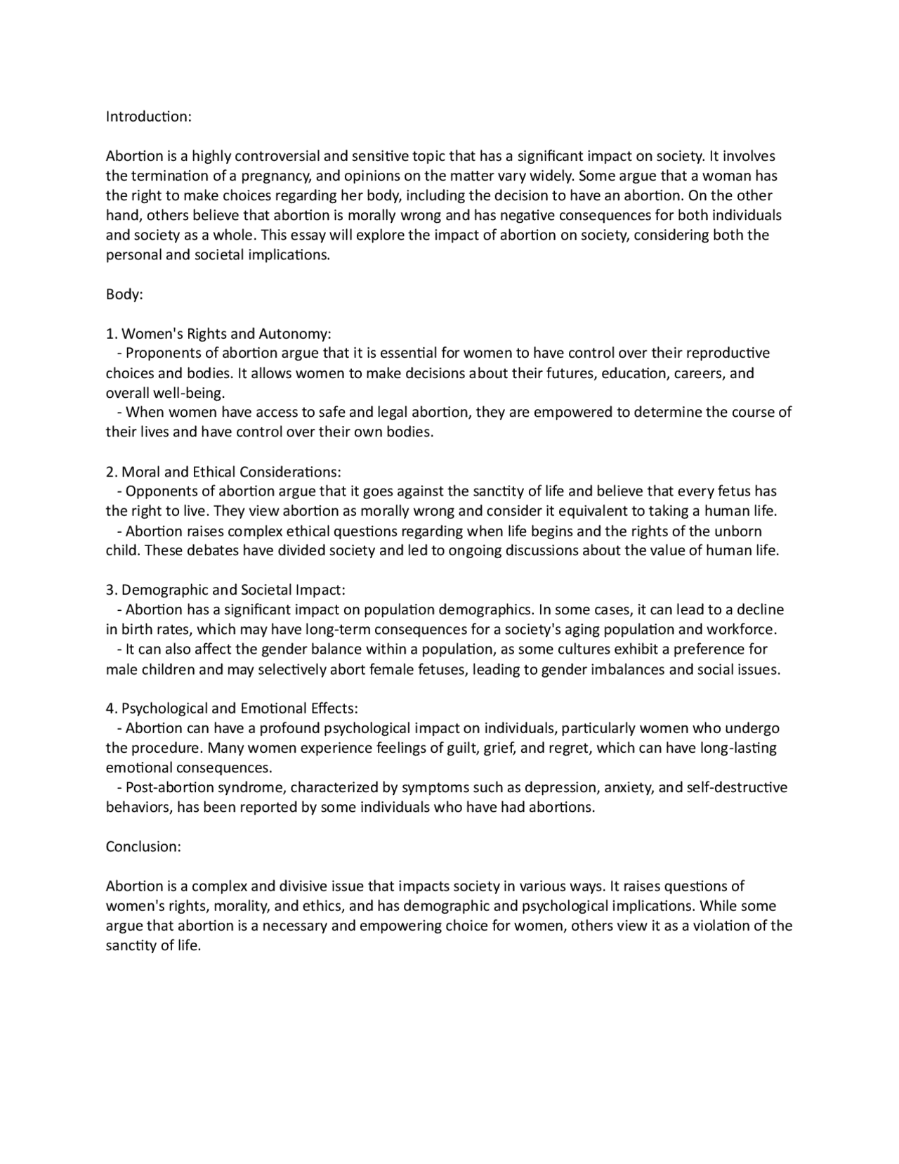 legalization of abortion in the philippines | Essays (high school) Law ...