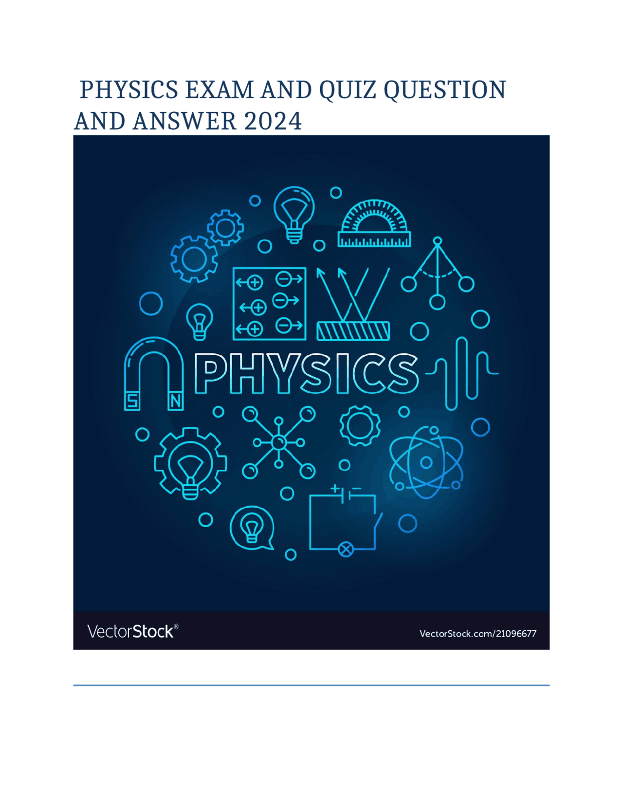 PHYSICS EXAM AND QUIZ QUESTION AND ANSWER 2024 | Study notes Physics ...