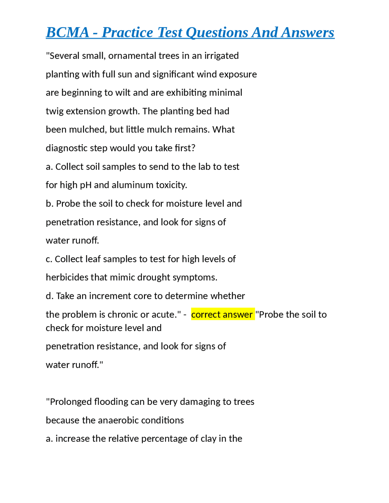 BCMA PRACTICE TEST visual data 2