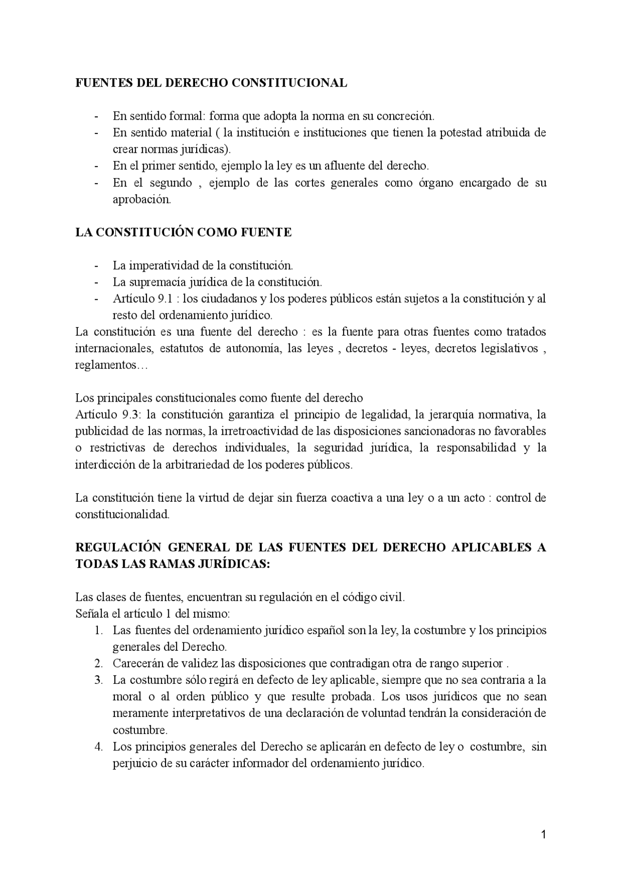 Las fuentes del derecho en el ordenamiento jurídico español - Prof ...
