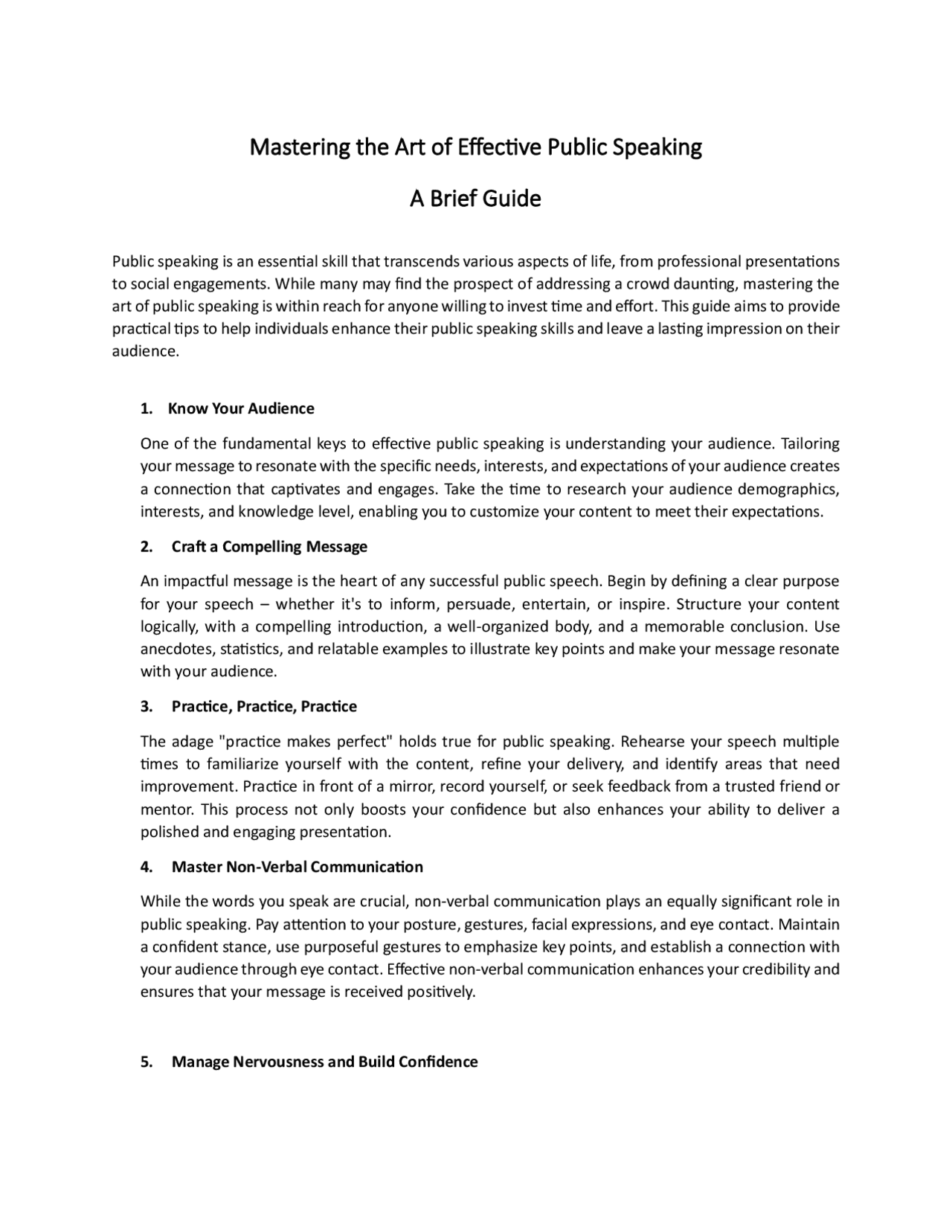 Mastering the Art of Effective Public Speaking | Summaries Political ...