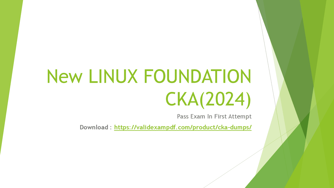 NEW CKA DUMPS PDF (2024) | Exercises Computer Science | Docsity