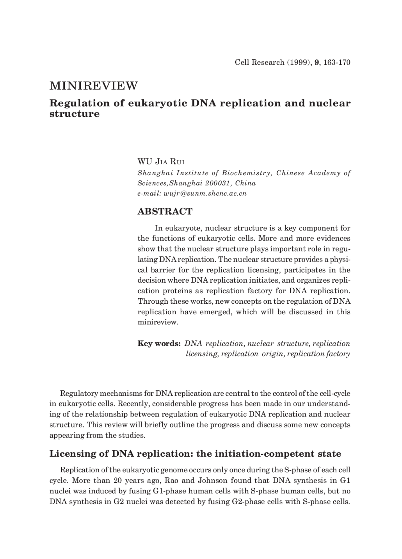 Regulación de la replicación en ADN eucariota | Resúmenes de Bioquímica ...