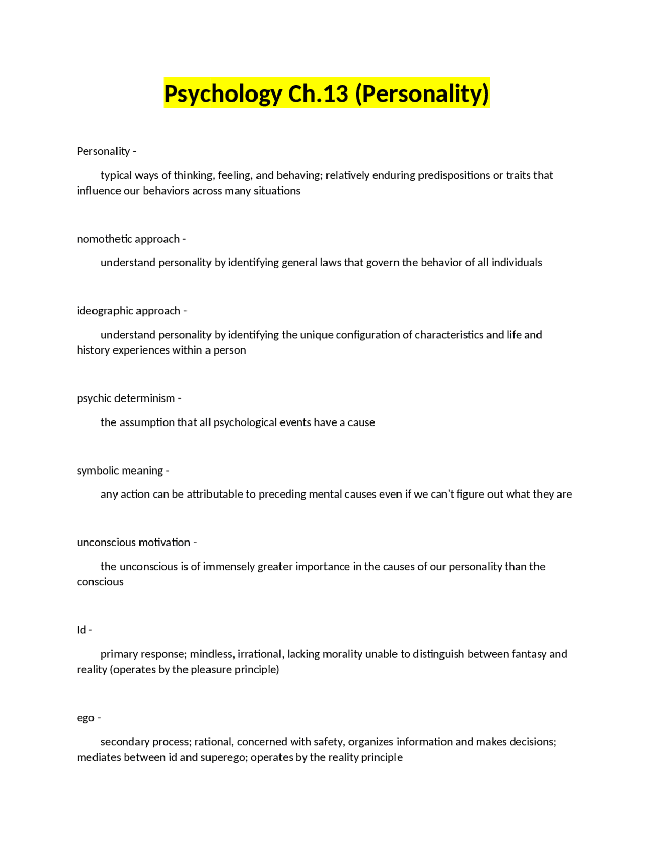 Personality Theory: Understanding Typical Ways of Thinking, Feeling ...