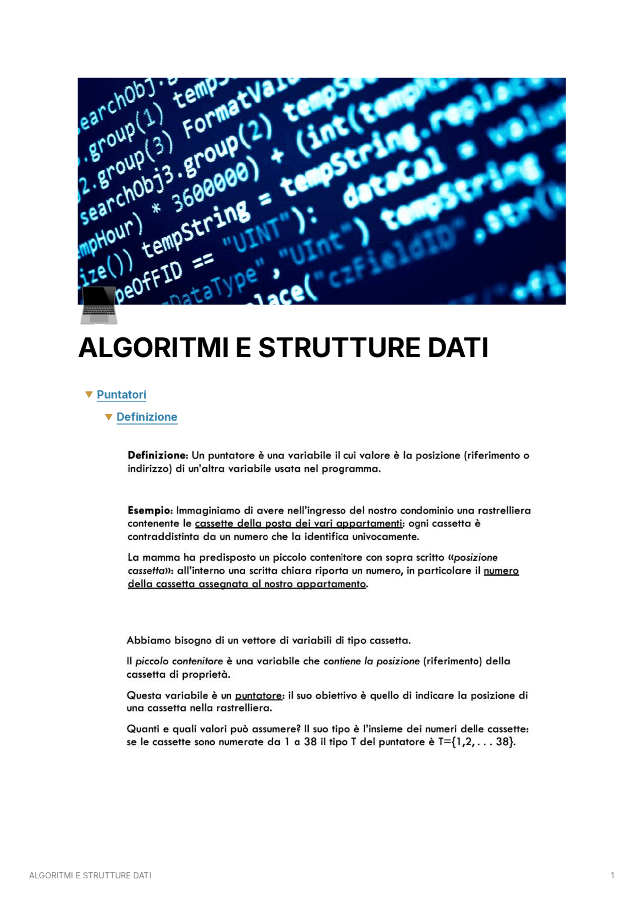 Algoritmi Strutture e Dati - Appunti e slide corso | Appunti di ...